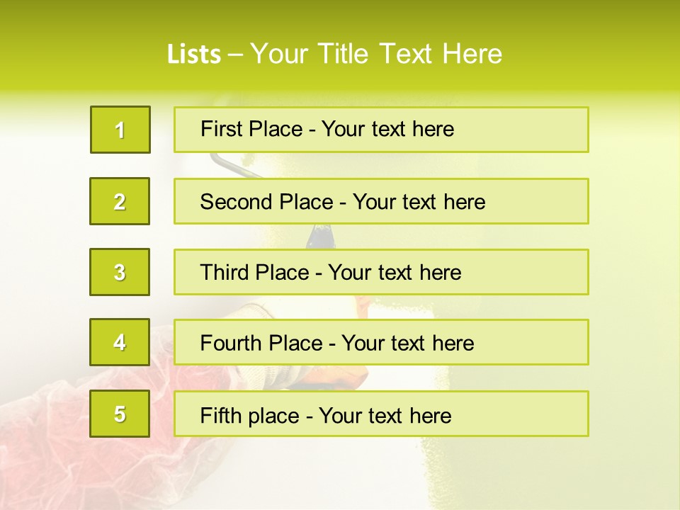 Paint Wall Roller PowerPoint Template