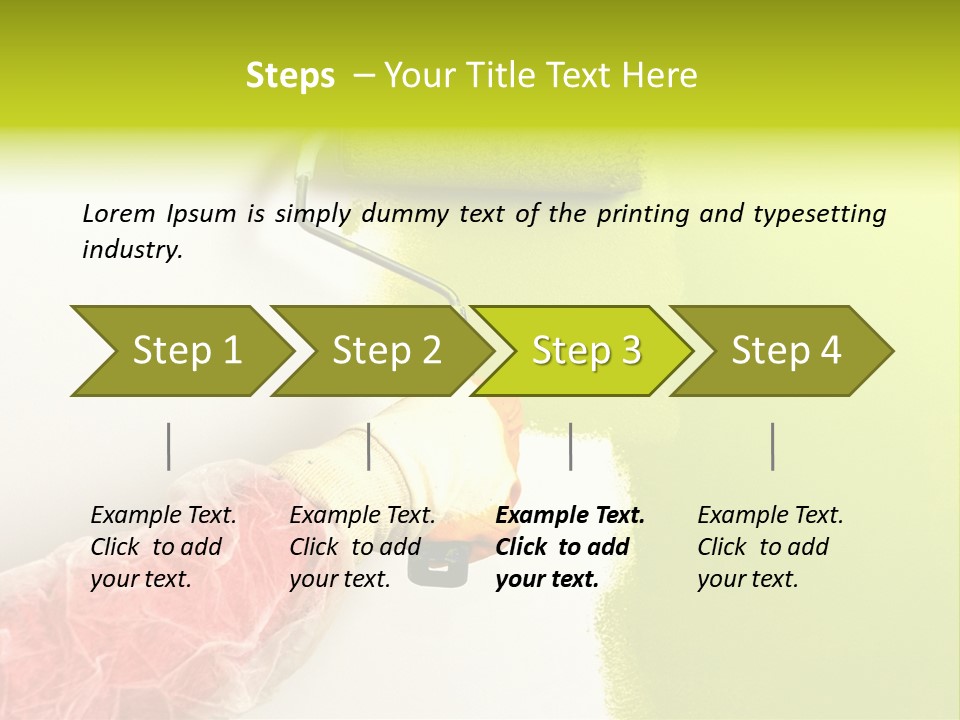 Paint Wall Roller PowerPoint Template