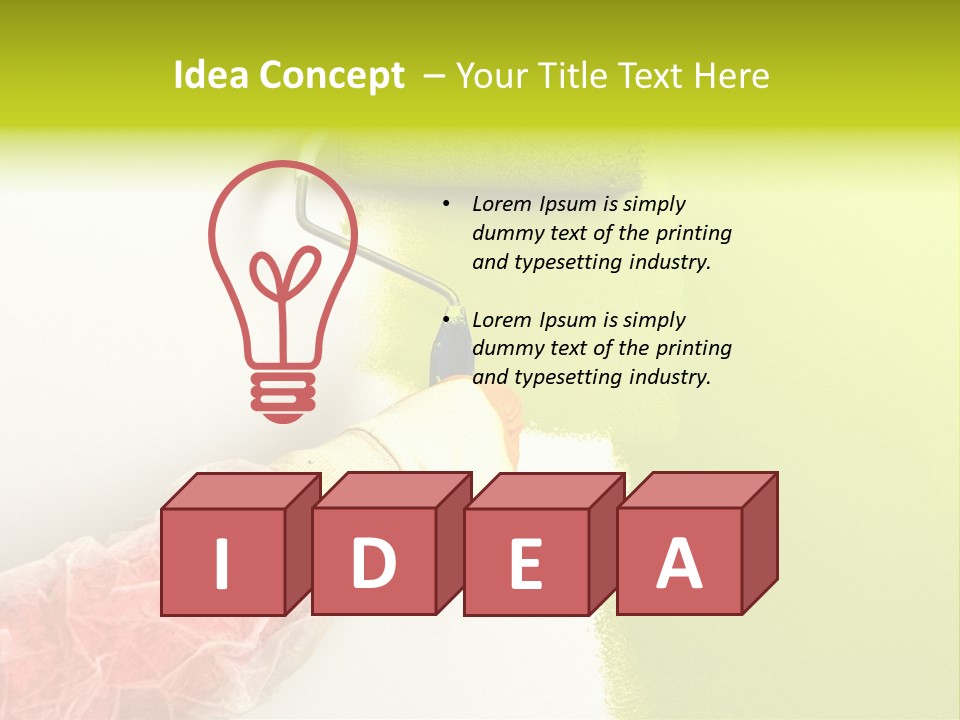 Paint Wall Roller PowerPoint Template