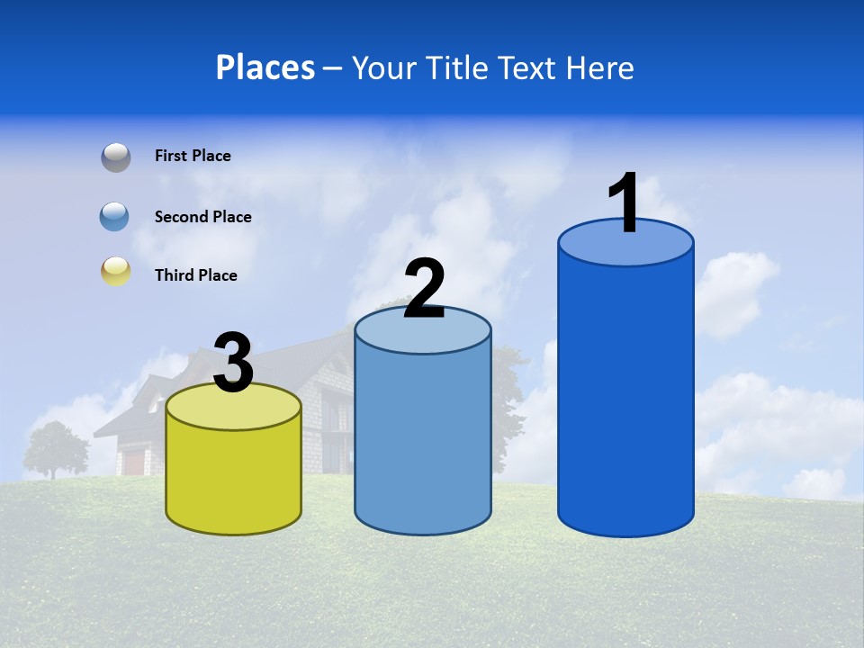 House On A Green Hill PowerPoint Template