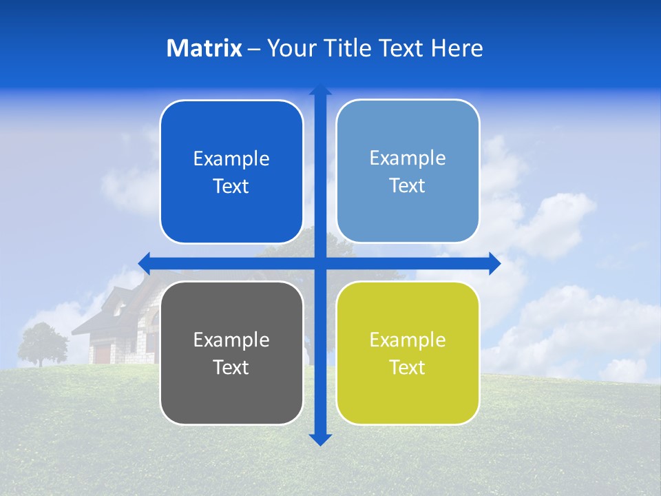House On A Green Hill PowerPoint Template
