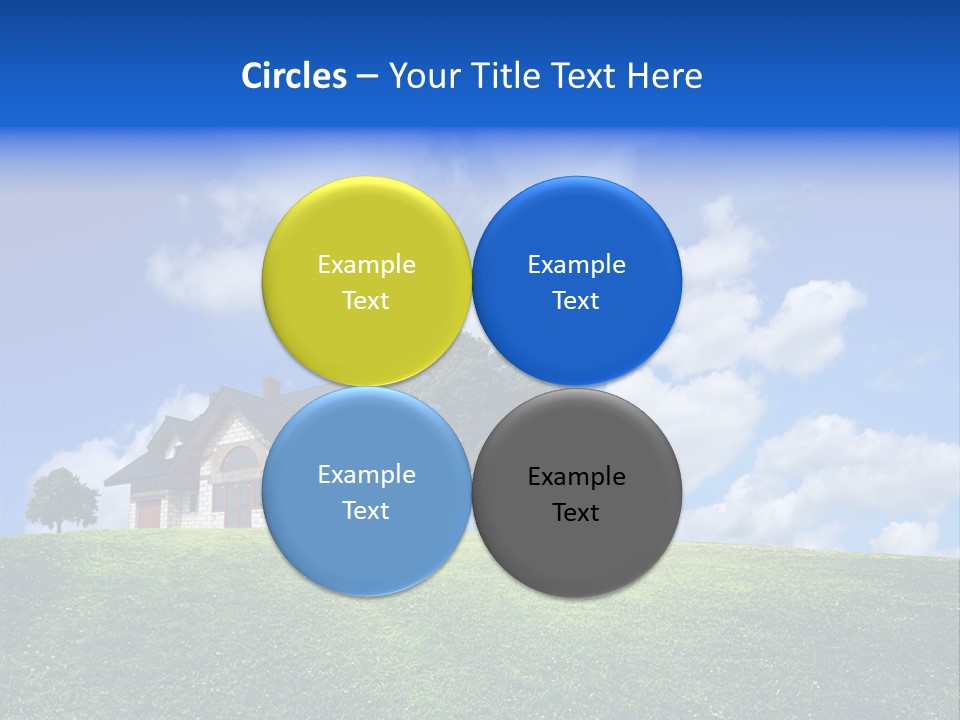 House On A Green Hill PowerPoint Template