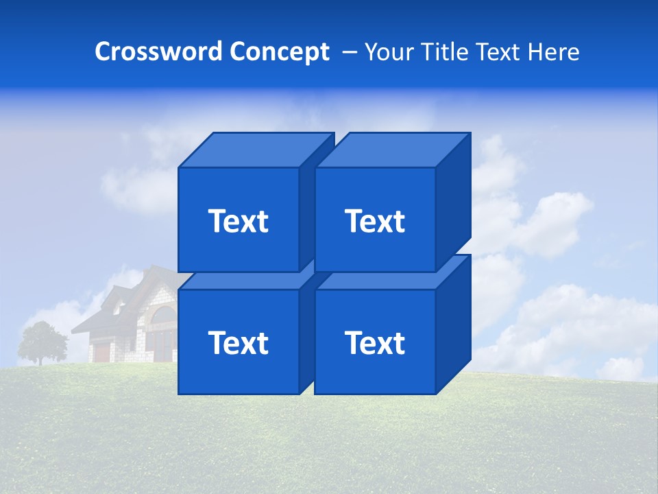 House On A Green Hill PowerPoint Template