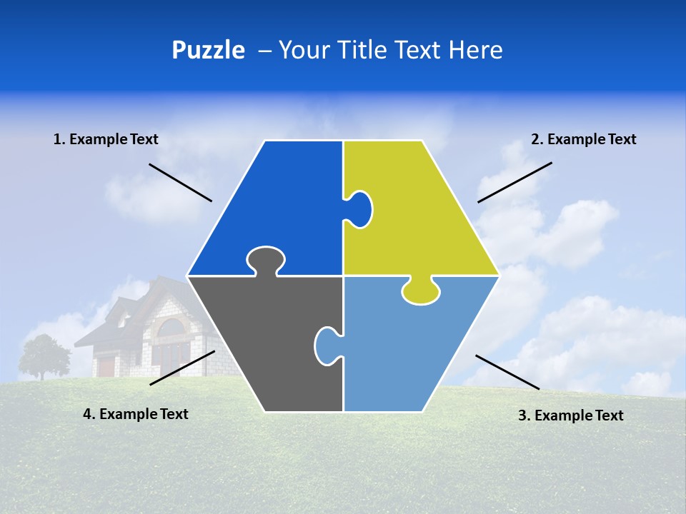 House On A Green Hill PowerPoint Template