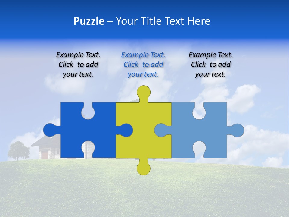 House On A Green Hill PowerPoint Template