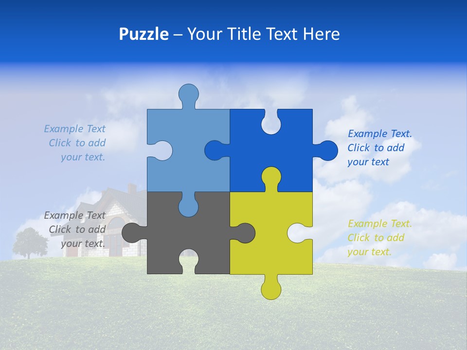 House On A Green Hill PowerPoint Template