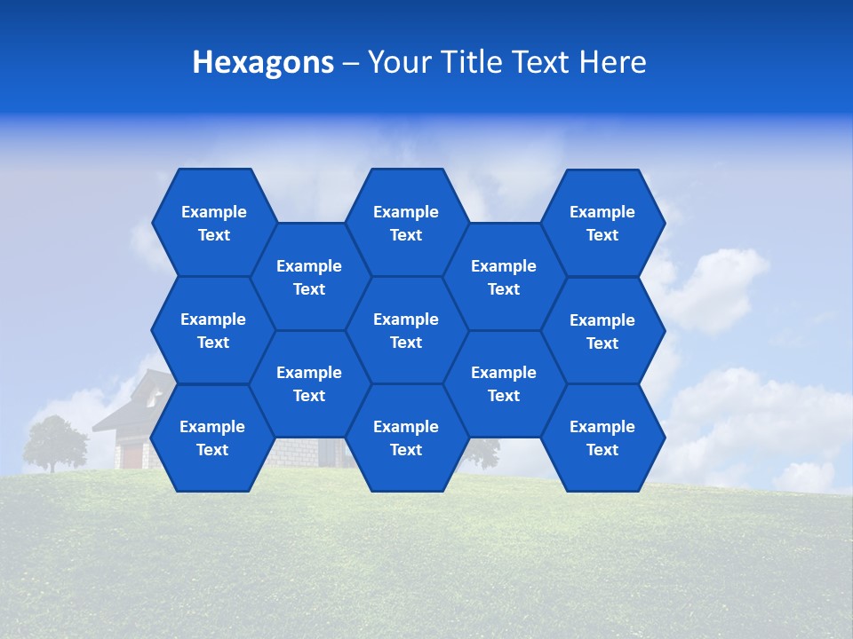 House On A Green Hill PowerPoint Template