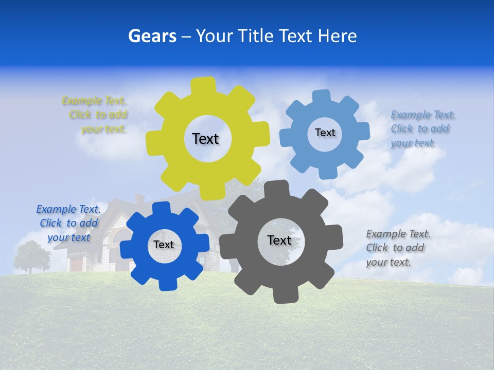 House On A Green Hill PowerPoint Template