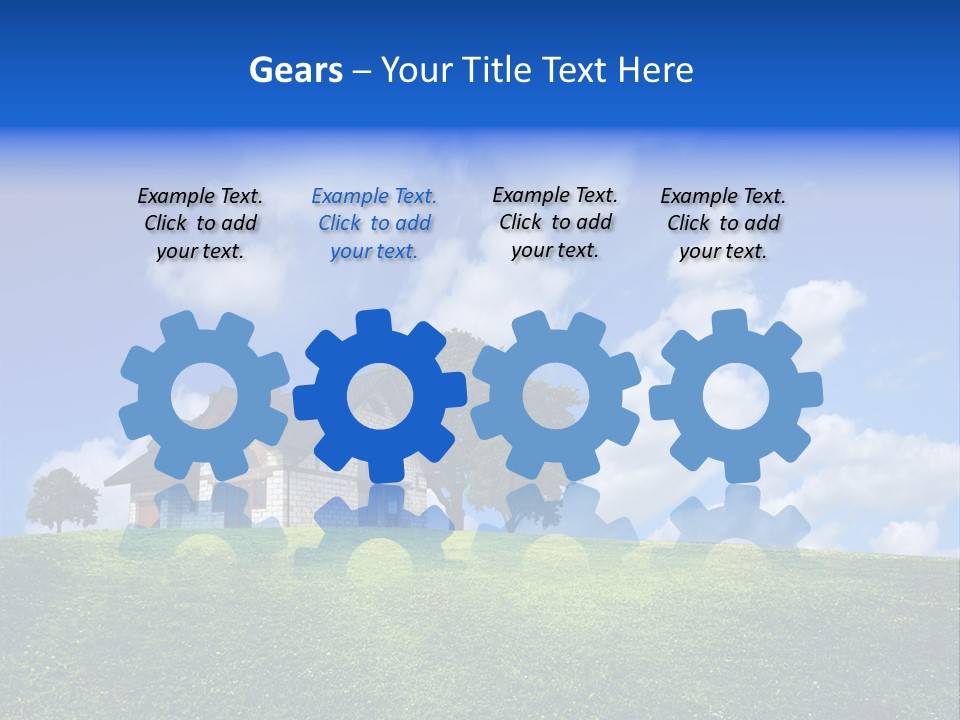 House On A Green Hill PowerPoint Template