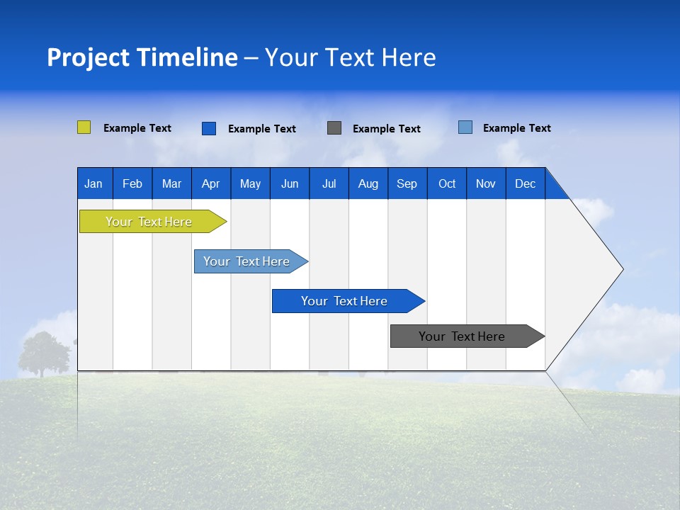 House On A Green Hill PowerPoint Template