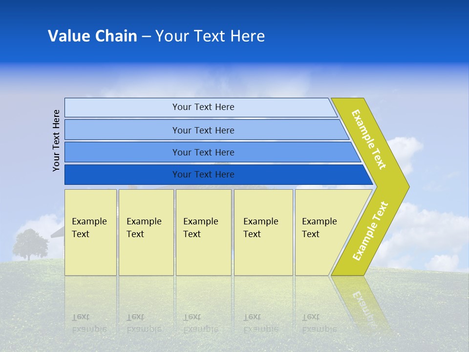 House On A Green Hill PowerPoint Template