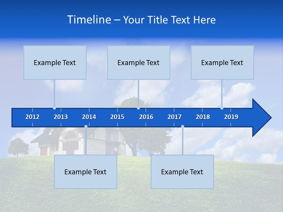 House On A Green Hill PowerPoint Template
