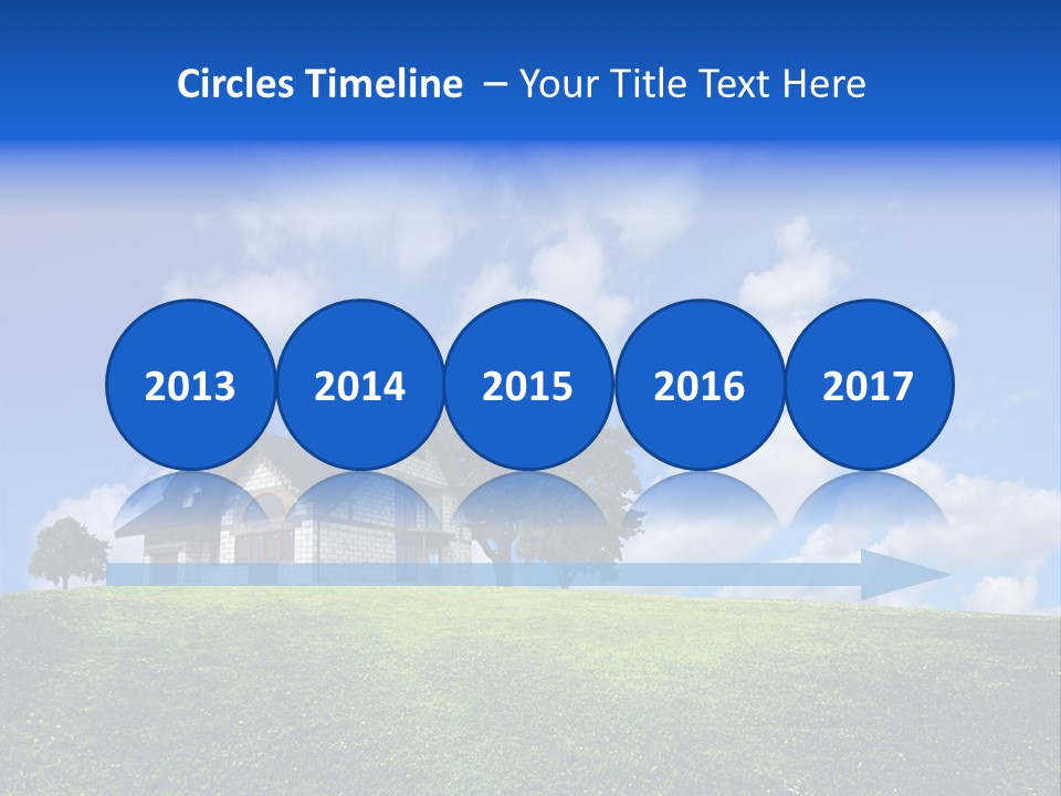 House On A Green Hill PowerPoint Template