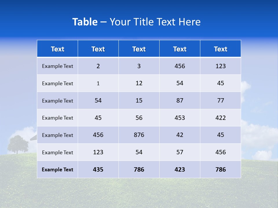 House On A Green Hill PowerPoint Template