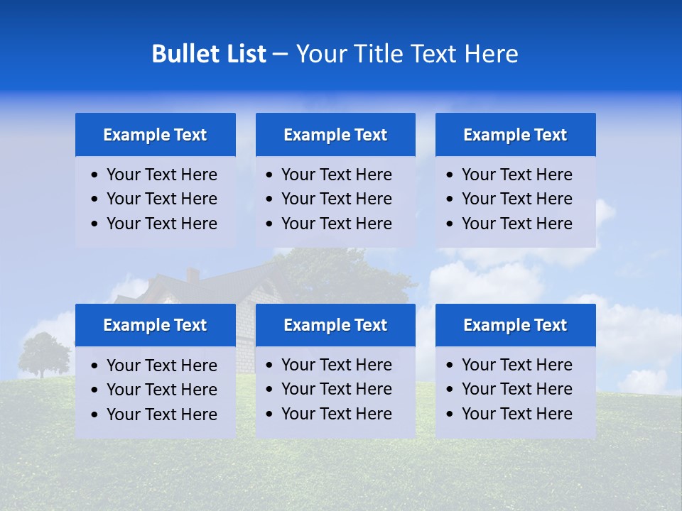 House On A Green Hill PowerPoint Template
