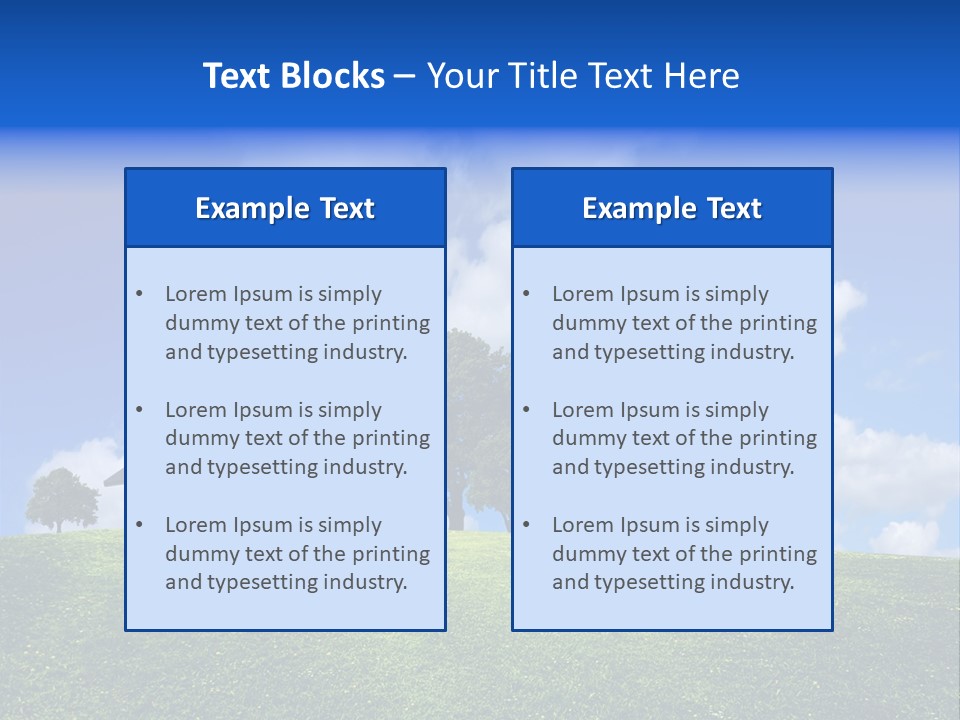 House On A Green Hill PowerPoint Template