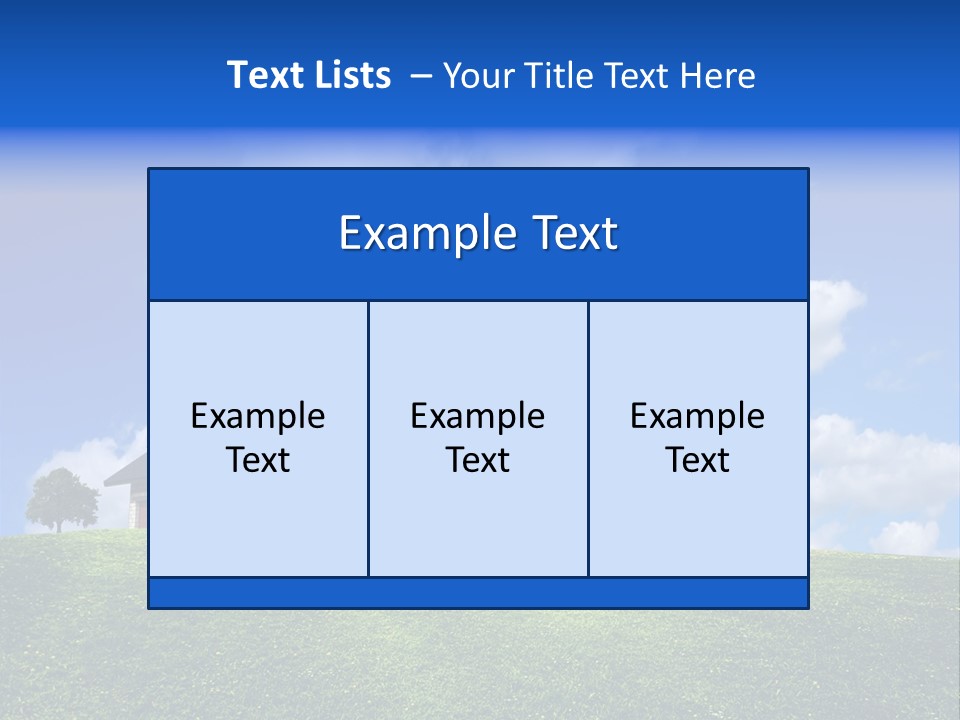 House On A Green Hill PowerPoint Template