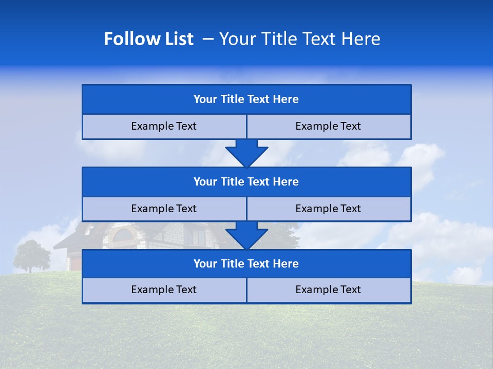 House On A Green Hill PowerPoint Template