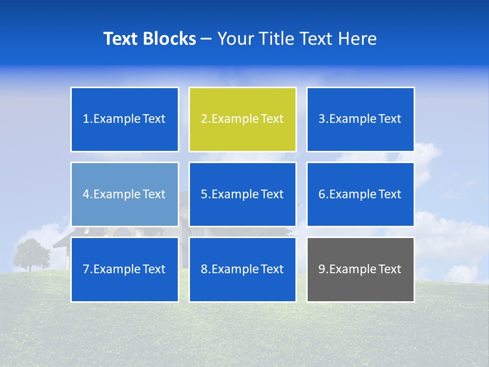 House On A Green Hill PowerPoint Template