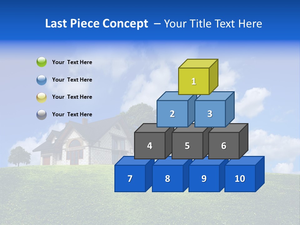 House On A Green Hill PowerPoint Template