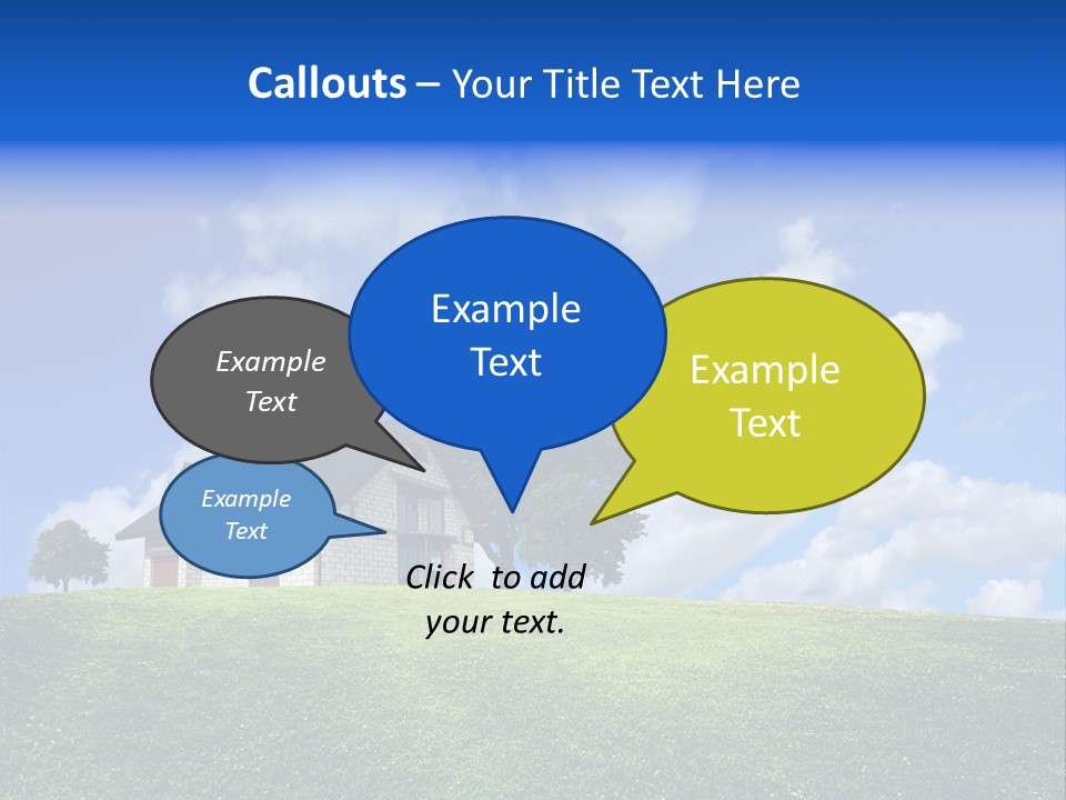 House On A Green Hill PowerPoint Template