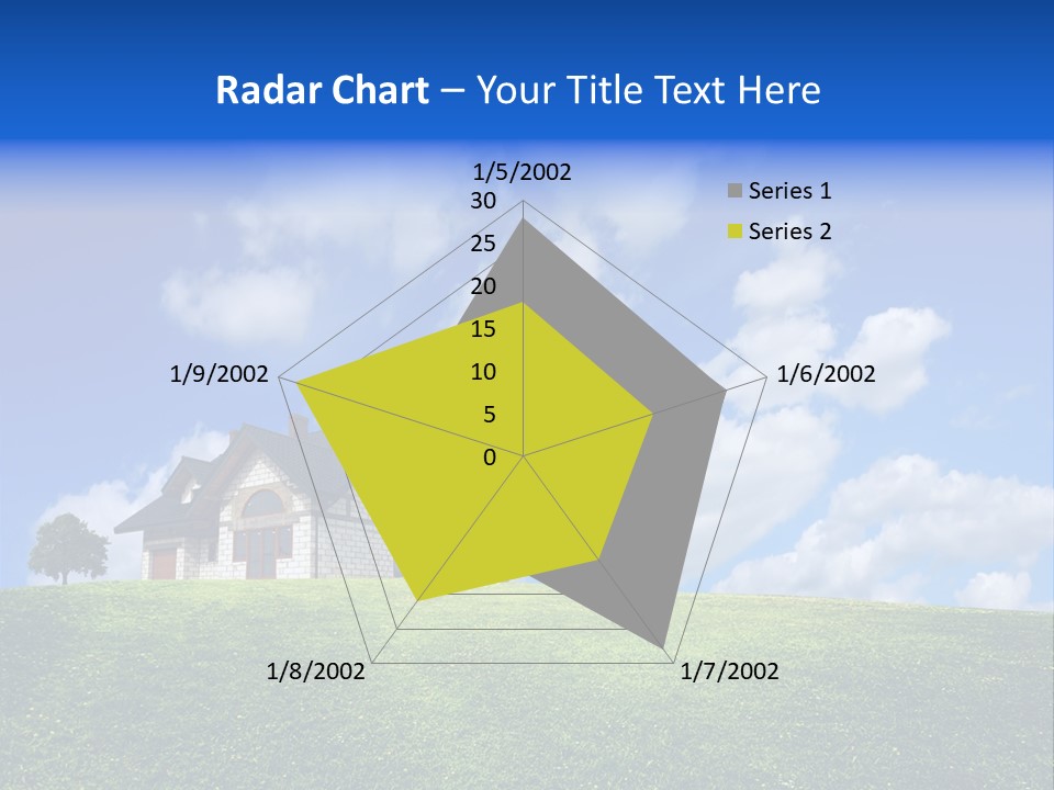 House On A Green Hill PowerPoint Template