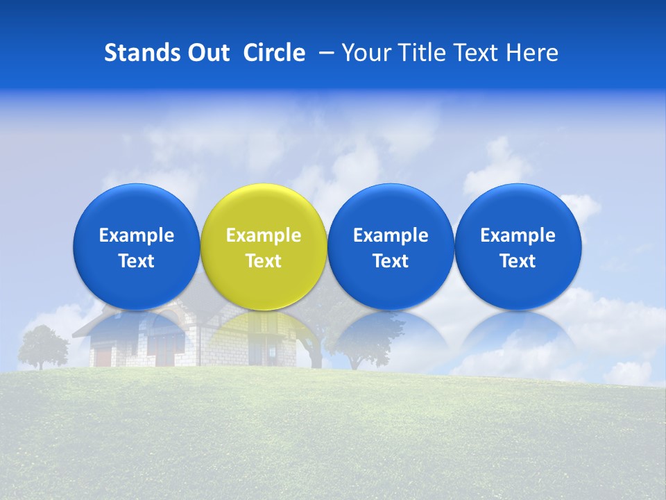 House On A Green Hill PowerPoint Template