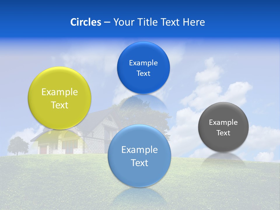 House On A Green Hill PowerPoint Template