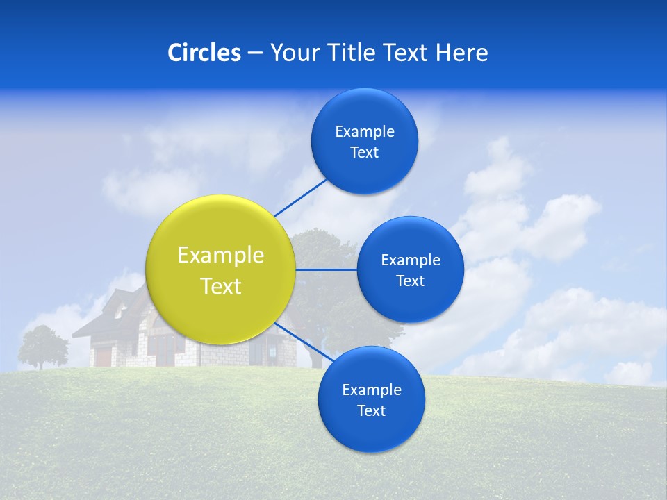 House On A Green Hill PowerPoint Template