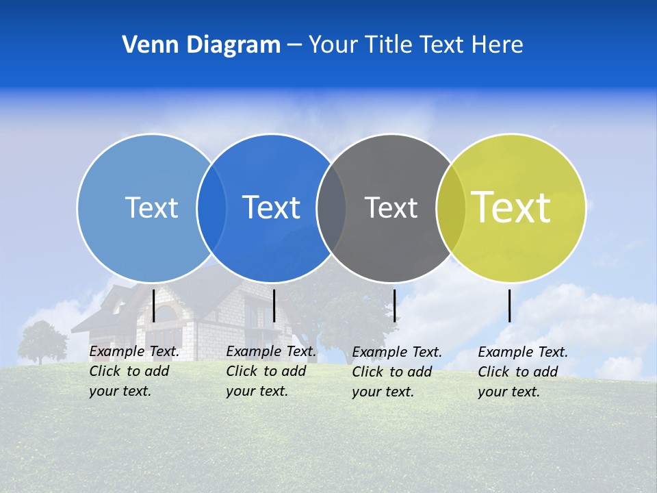 House On A Green Hill PowerPoint Template