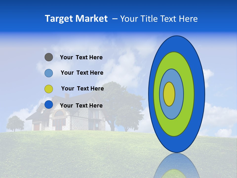 House On A Green Hill PowerPoint Template