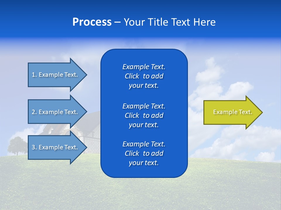 House On A Green Hill PowerPoint Template