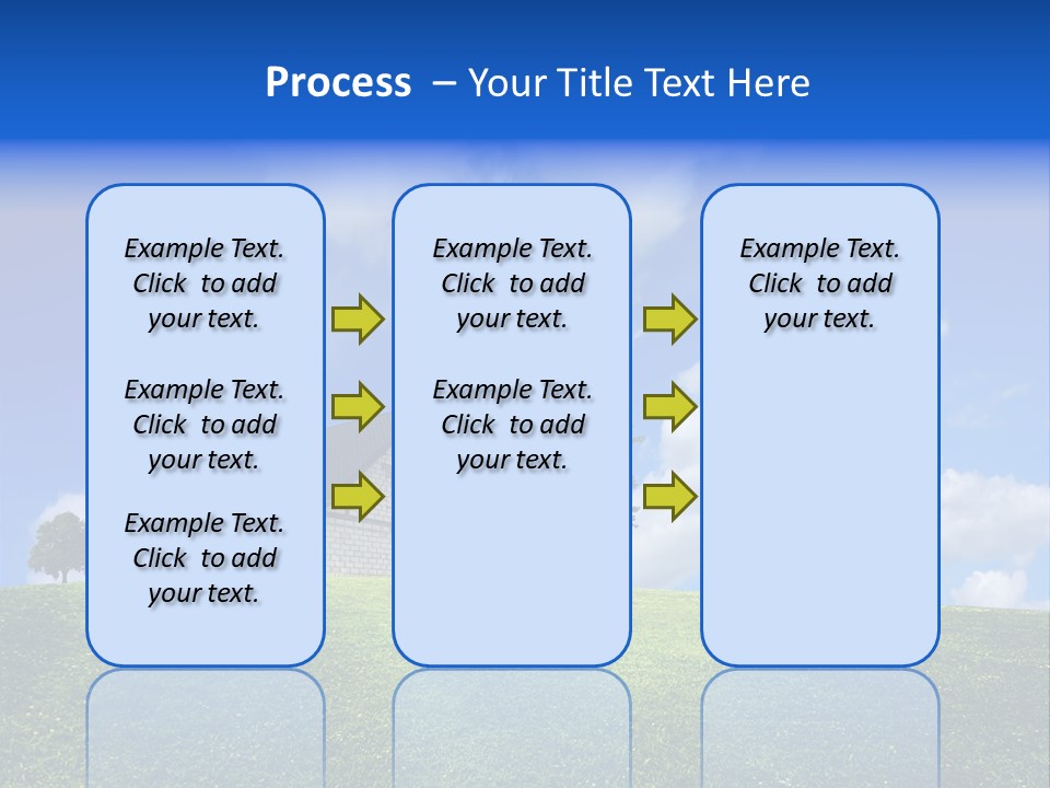 House On A Green Hill PowerPoint Template