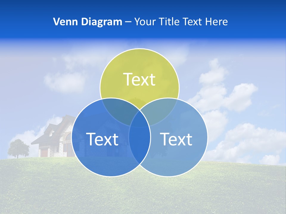 House On A Green Hill PowerPoint Template
