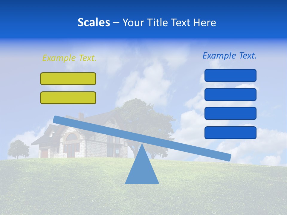 House On A Green Hill PowerPoint Template