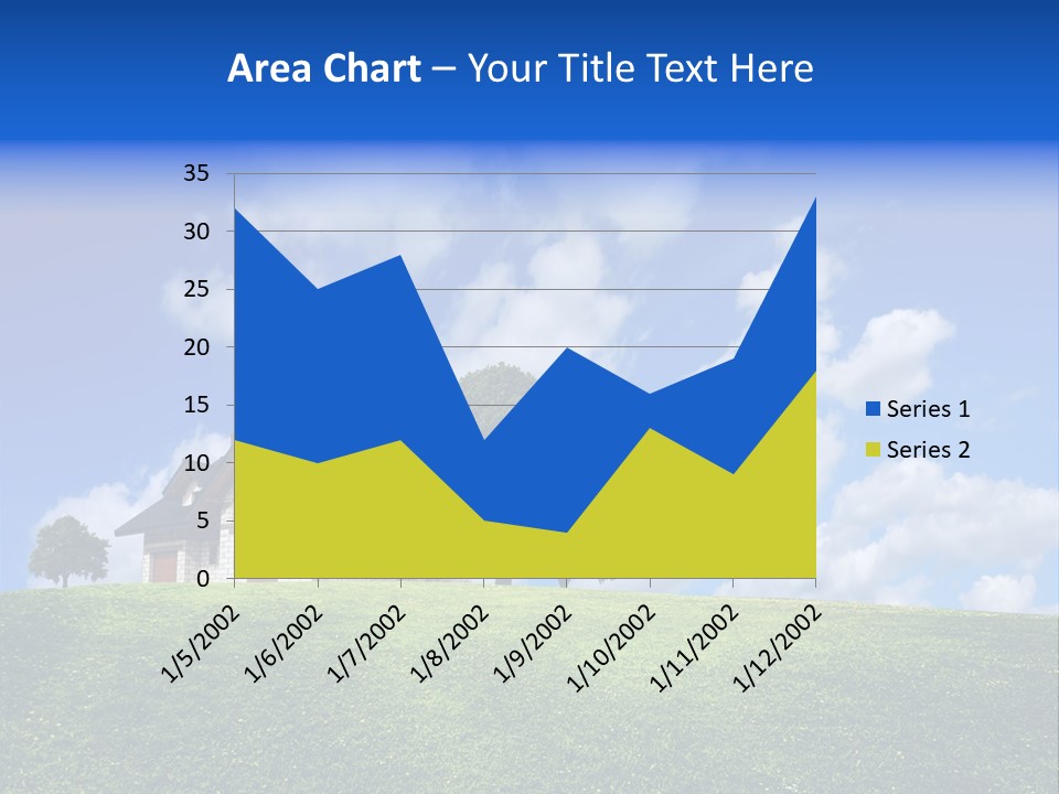 House On A Green Hill PowerPoint Template