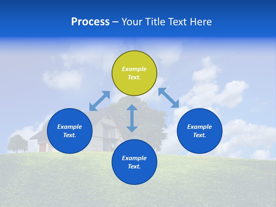House On A Green Hill PowerPoint Template
