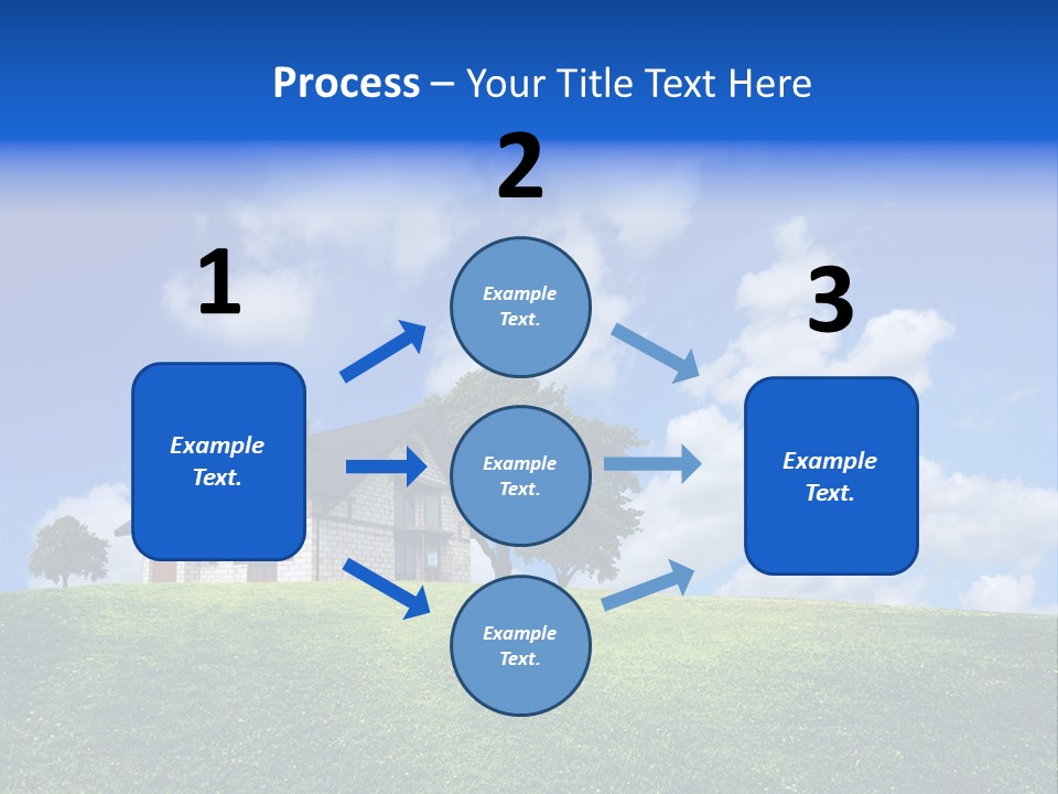 House On A Green Hill PowerPoint Template