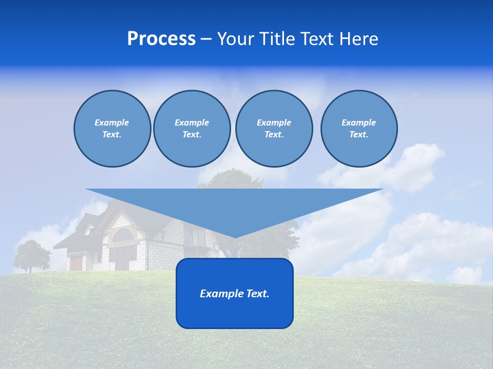 House On A Green Hill PowerPoint Template