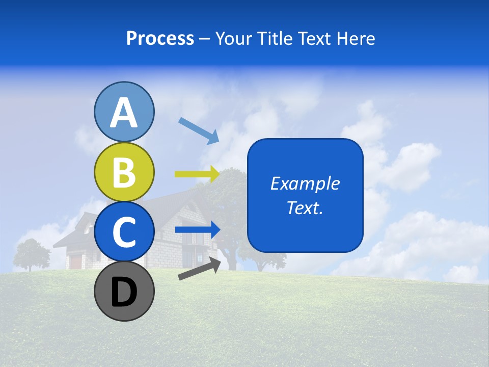 House On A Green Hill PowerPoint Template