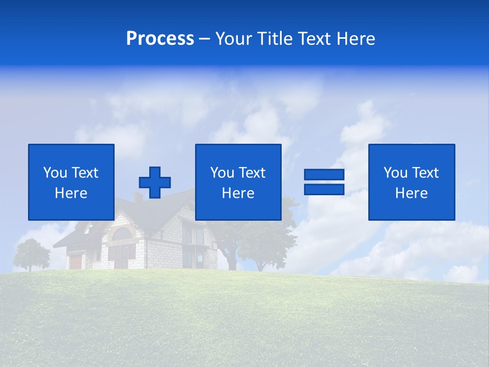 House On A Green Hill PowerPoint Template