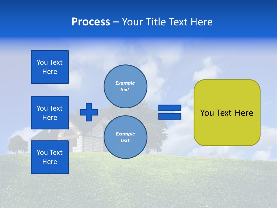House On A Green Hill PowerPoint Template