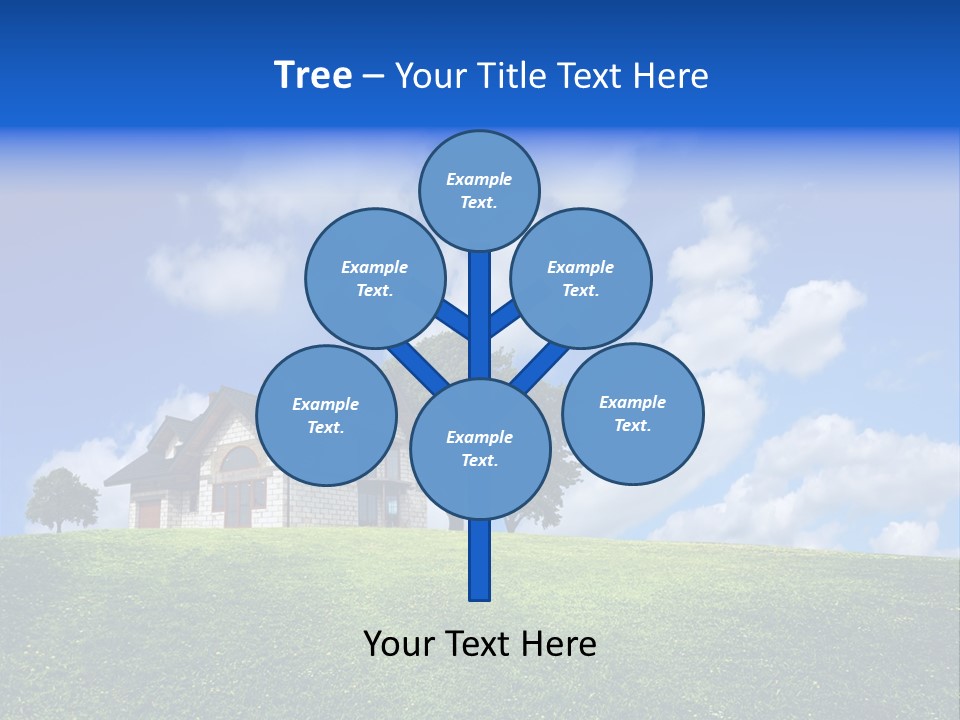 House On A Green Hill PowerPoint Template