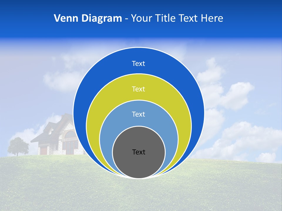 House On A Green Hill PowerPoint Template