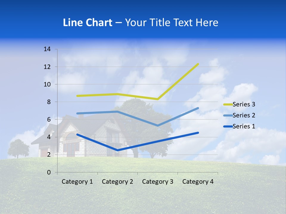 House On A Green Hill PowerPoint Template