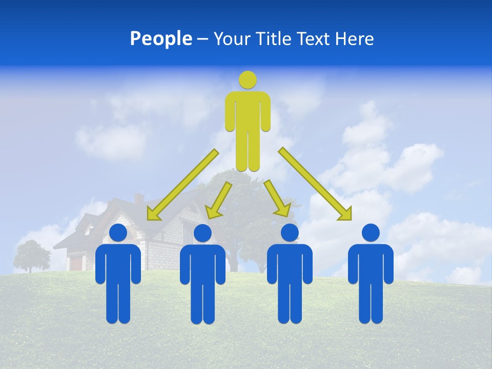 House On A Green Hill PowerPoint Template