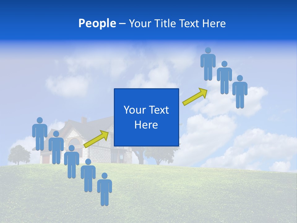 House On A Green Hill PowerPoint Template