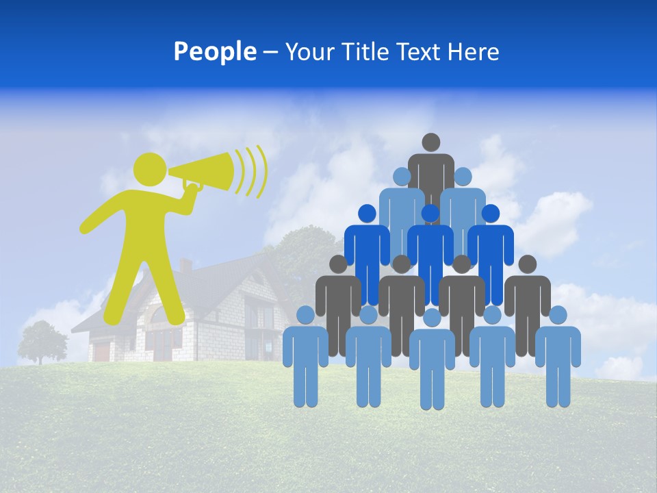 House On A Green Hill PowerPoint Template