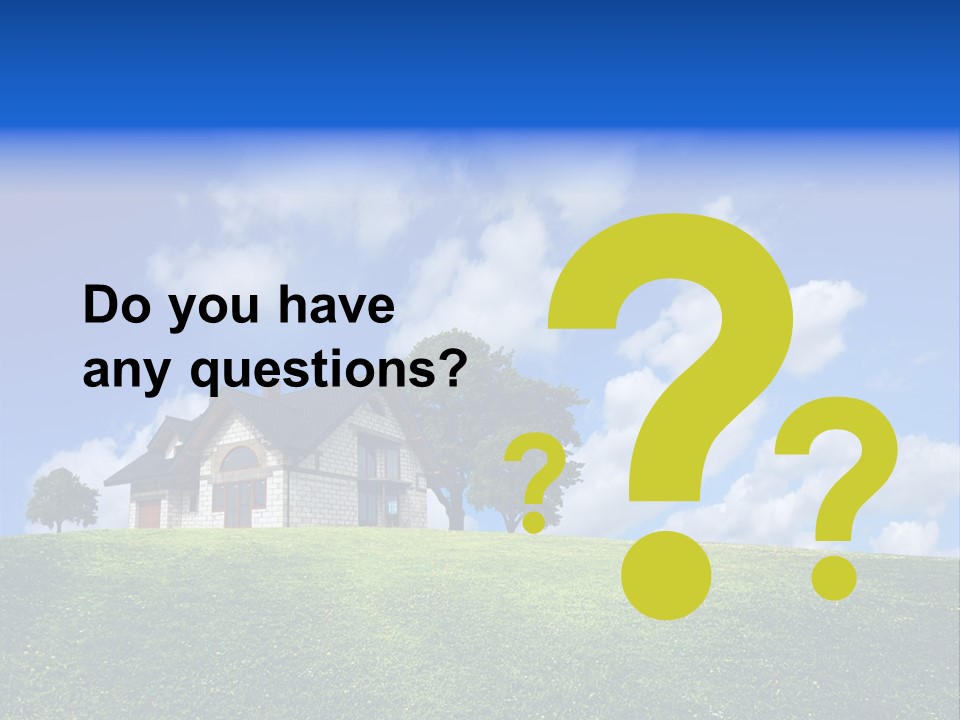 House On A Green Hill PowerPoint Template