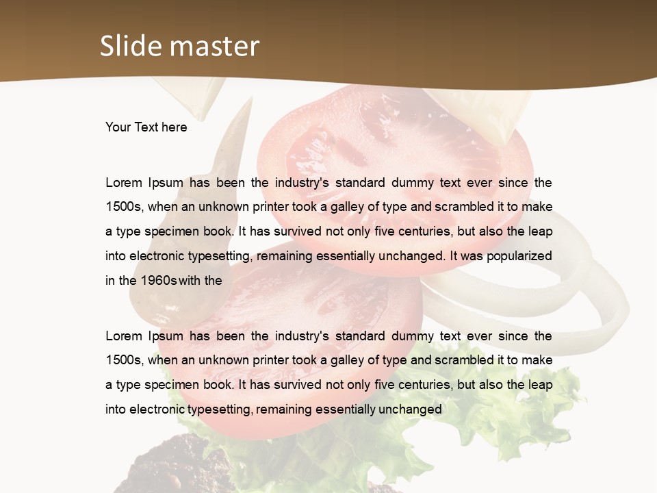Onion Mustard Meal PowerPoint Template